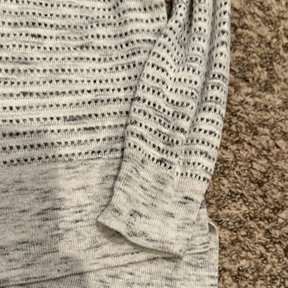LOFT Light Gray Open-Knit Cardigan - Picture 5 of 7